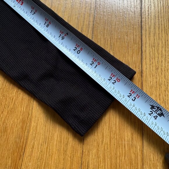 Marine Layer Size M Black Lexi Rib Long Sleeve Scoop Neck Midi Bodycon Dress - Picture 11 of 16